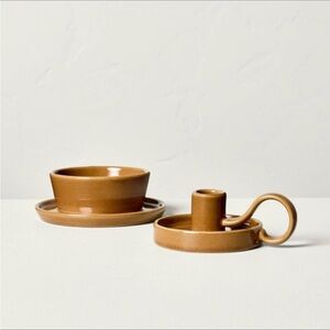 Set 2 | Glazed Ceramic Candle Holders - Hearth & Hand™ with Magnolia